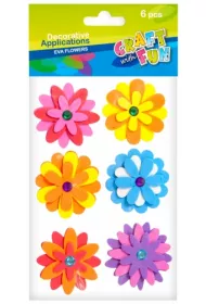 Craft with Fun Ozdoby dekoracyjne piankowe Kwiaty