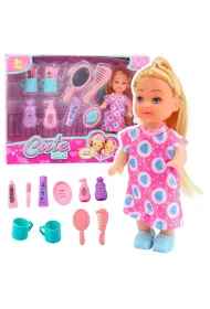Mini laleczka z akcesoriami do piel�gnacji LeanToys