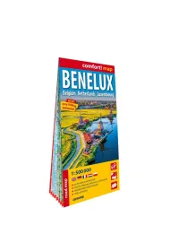 Benelux Belgium Netherlands Luxemburg road map 1:500 000 laminat 2025