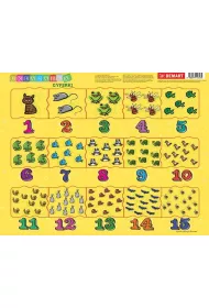 Puzzle ramkowe 15 el. Cyferki dla dzieci Demart