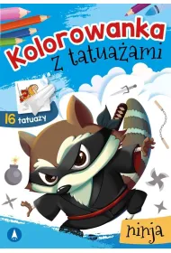 Kolorowanka z tatua�ami. Ninja