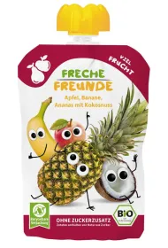 Erdbar Mus dla dzieci jab�ko, banan, ananas, kokos od 6. miesi�ca 100 g Bio