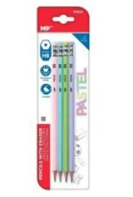 Mp Main Paper O��wek z gumk� HB 4 szt pastel