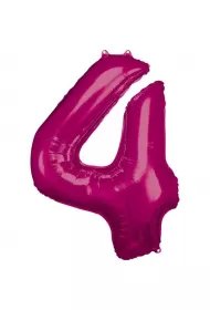 Amscan Balon foliowy cyfra 4 r�owa 65x86cm