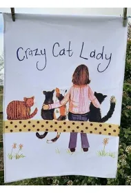Alex Clark R�cznik kuchenny TT38 Crazy Cat Lady Kociara