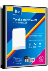 Tetis Teczka ofertowa A4 PP + 60 koszulek czarna