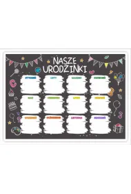 LearnHow Kalendarz urodzinowy - Tablica kredowa