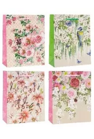 Rozette Torebka z brokatem Kwiaty 31x40x12cm mix