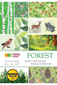 Happy Color Blok z motywami Forest 80g/m2 A4 16 ark HAPPY COLO