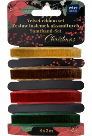 Interdruk Zestaw tasiemek aksamitnych 4x2m