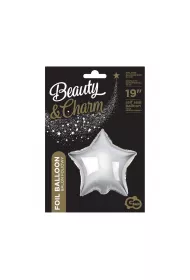 Godan Balon foliowy Gwiazda Beauty&Charm srebrna 36cm