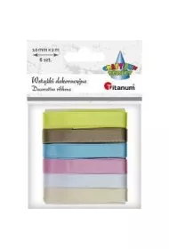 Titanum Wst��ki satynowe 10mm x 2m, 6 kolor�w