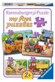Puzzle 2/4/6/8 Construction Site Animals Ravensburger