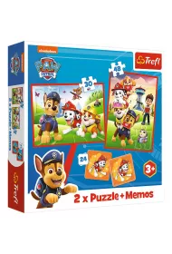 Puzzle 2w1 + memos. Psia ekipa w akcji Trefl