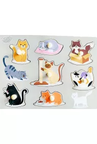 Puzzle Ukadanka drewniana Kotki Smily Play