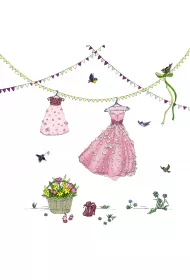 Clear Creations Karnet Swarovski kwadrat CL2704 Wisz�ce sukienki