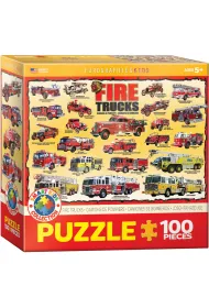 Puzzle 100 el. Smartkids - Fire Trucks Eurographics