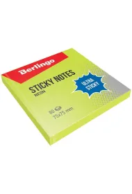Berlingo Bloczek kartek samoprzylepnych zielony 75x75 cm 80 kartek