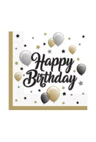 Godan Serwetki papierowe Balloons Happy Birthday 33 x 33 cm