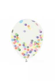Godan Balony Helium Formula, transparentne, kolorowe konfetti 12 cali