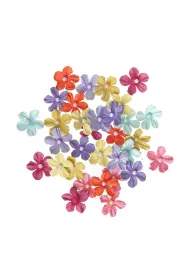 dpCraft Kwiaty papierowe z pere�k� multikolor 2 cm, 32 szt