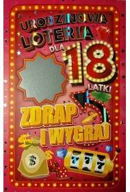 Yeku Karnet 18 Urodziny loteria zdrapka, damskie