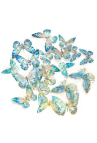 Dalprint Po�yskuj�ce naklejki PET - Motyle blue stardust