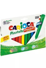 Kw Trade Kredki �wiecowe Jumbo plastello  Carioca12 kolor�w 42671 12 szt.