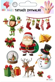 Tatua�e zmywalne dla dzieci Bo�e Narodzenie 2 All4Kids
