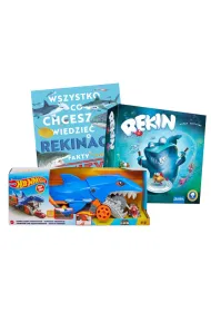 Pakiet: Wszystko, co chcesz wiedzie� o rekinach. Fakty i mity!, Gra Rekin, Hot Wheels. City Rekin Transporter GVG36