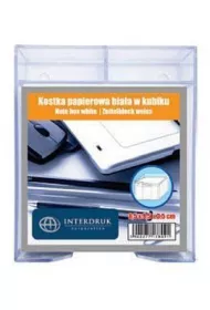 Interdruk Kostka papierowa w kubiku bia�a 85 x 85 x 35 mm