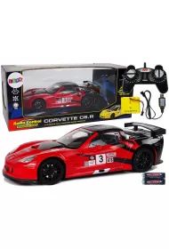 Corvette C6.R 1:18 zdalnie sterowane czerwone LeanToys