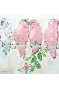 Museums & Galleries Karnet kwadrat z kopert� Parakeets