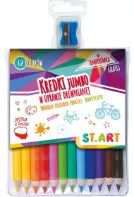St. Majewski Kredki drewniane + temperwka 12 szt.