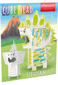 Monumi Cube head. Dino. Stegozaur. Z�� i pokoloruj