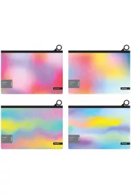 Berlingo Teczka A4 na suwak gradient brokatowa