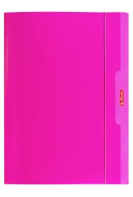 Herlitz Teczka A4 z gumk Color Blocking rowa
