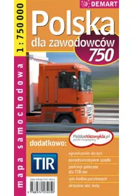 Polska tir 1:750 000 Mapa samochodowa dla zawodowc�w demart