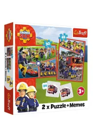 Puzzle + Memos 2w1 (24+30+48 el.) Dru�yna Stra�aka Sama Trefl
