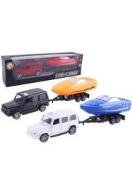 Samoch�d z �odzi� na przyczepie metal mix Pro Kids