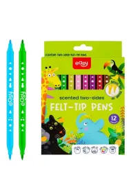 Easy Stationery Flamastry dwustronne zapachowe 12 kolor�w EASY