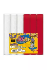 Alfa Pastello Krepina mini bia�o-czerwona 20x250cm, 180g