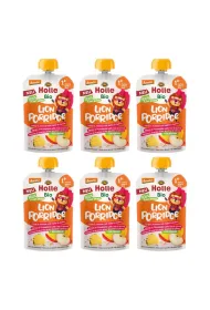 Holle Mus owsiankowy Lew (jab�ko - ry� - mango - ananas - quinoa) od 1 roku Demeter Zestaw 6 x 110 ml Bio