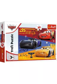 Puzzle 30 el. Auta przed wy�cigiem Cars 3 Trefl