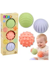 Zestaw pastelowych pi�ek sensorycznych 3 szt. LeanToys