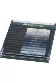 Faber-Castell Pisaki Pitt Artist Pen Brush Grey 12 szt.