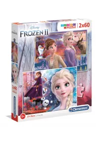 Puzzle 2 x 60 el. Supercolor. Frozen 2 Clementoni