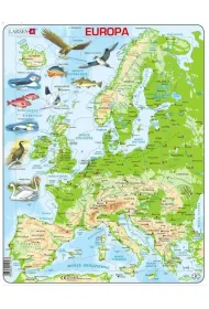 Puzzle 87 el. Mapa topograficzna Europy Tactic