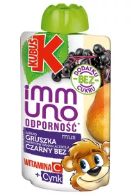 Kubu Mus owocowy jabko, gruszka, czarny bez Immuno Odporno 100 g
