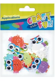 Craft with Fun Ozdoba dekoracyjna guziki Sowa